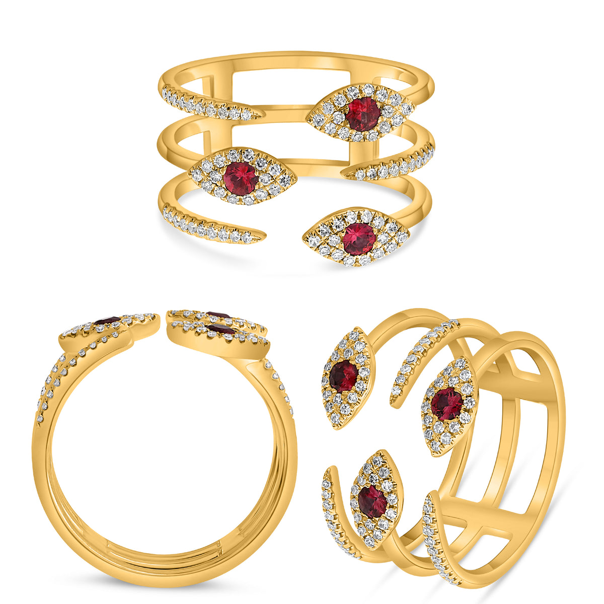 14K Yellow Gold Ruby Ring