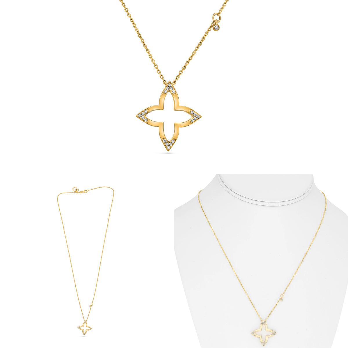 14K Yellow Gold Diamond Necklace