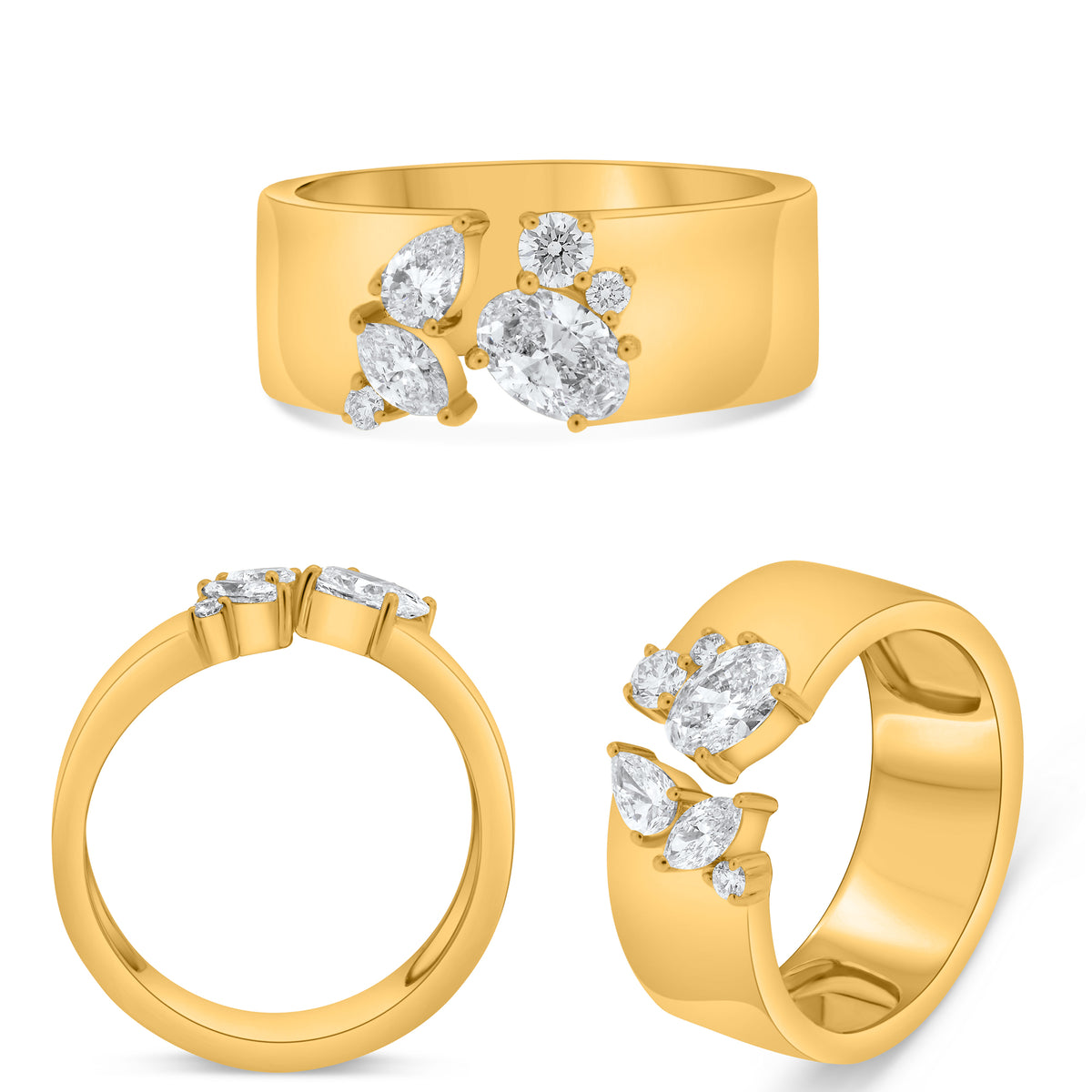 14K Yellow Gold Diamond Ring