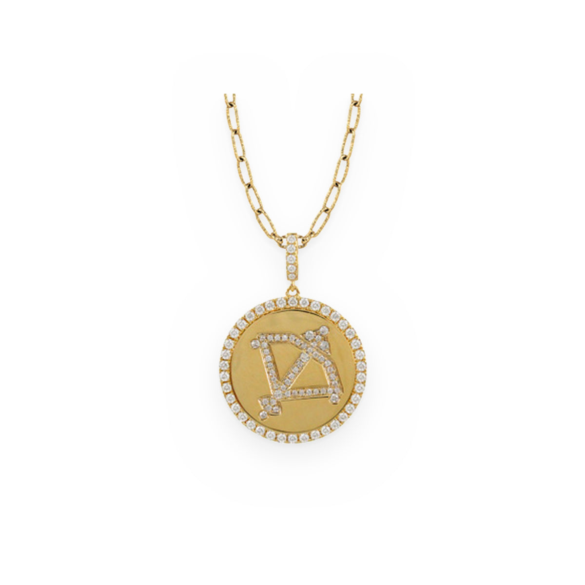 Two-tone gold diamond fringe necklace with bezel-set drop stations