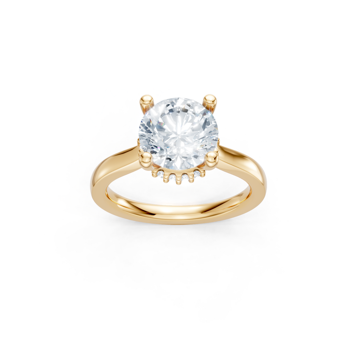 14K Yellow Gold Surprise Diamond Semi Mount