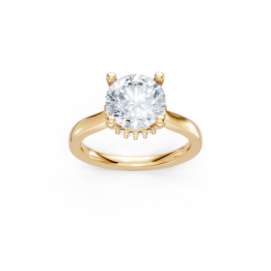 14K Yellow Gold Surprise Diamond Semi Mount
