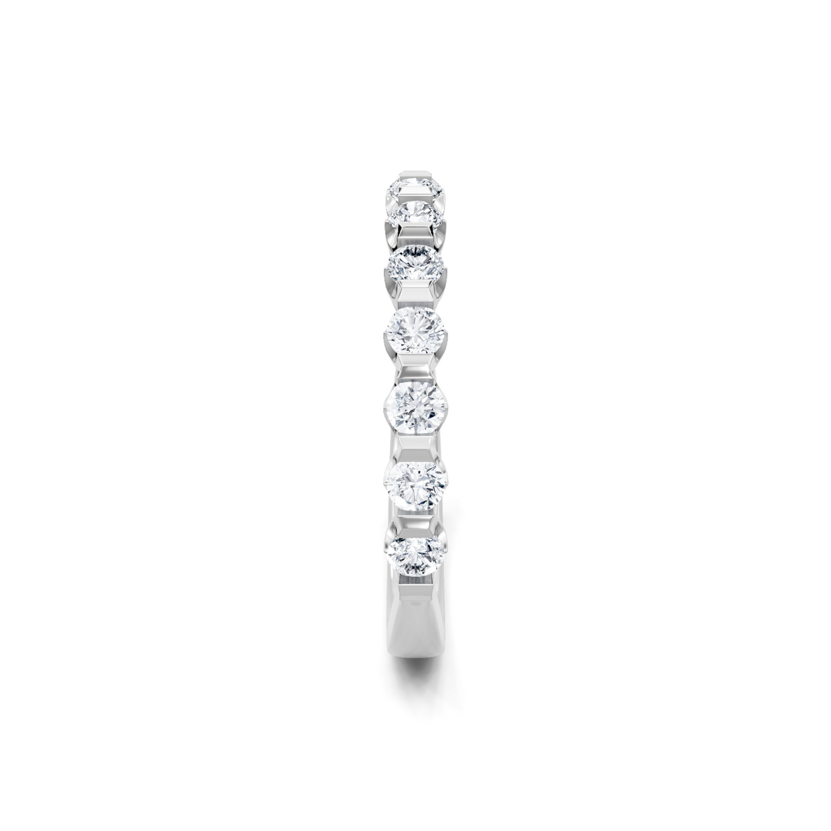 14K White Gold Round Diamond Imagine Set Band