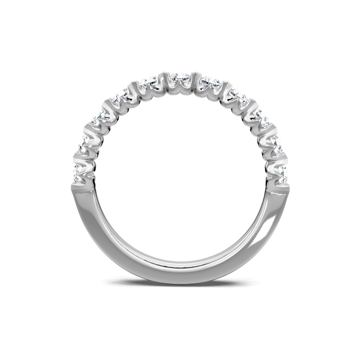 14K White Gold Round Diamond Imagine Set Band