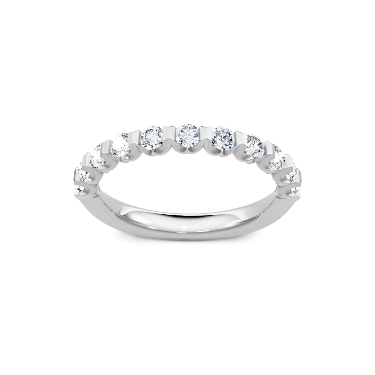 14K White Gold Round Diamond Imagine Set Band