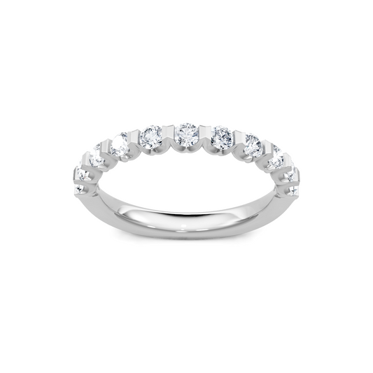 14K White Gold Round Diamond Imagine Set Band