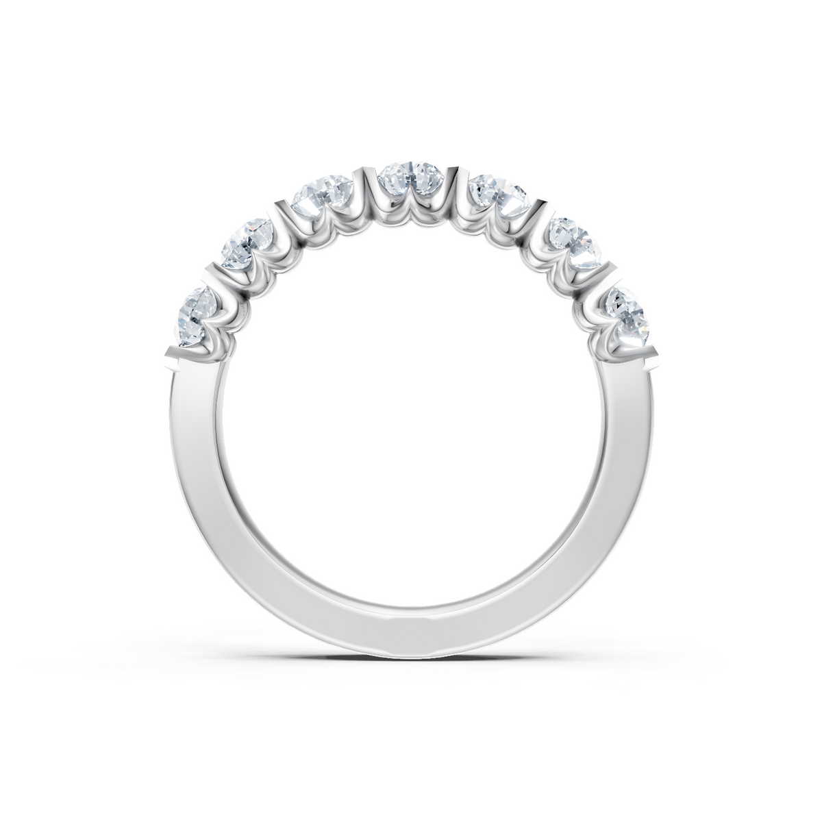 14K White Gold Round Diamond Imagine Set Band