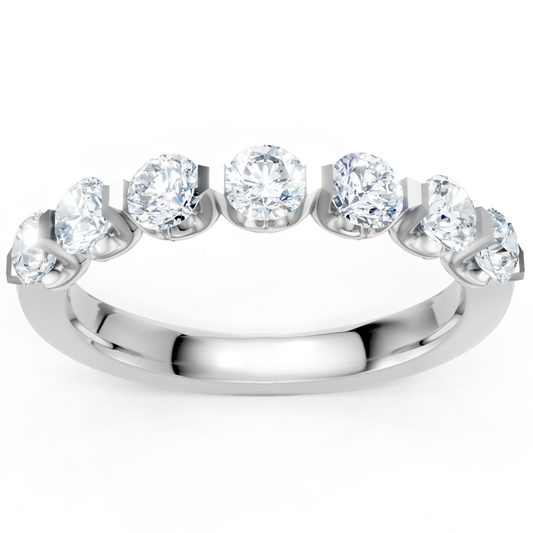 14K White Gold Round Diamond Imagine Set Band