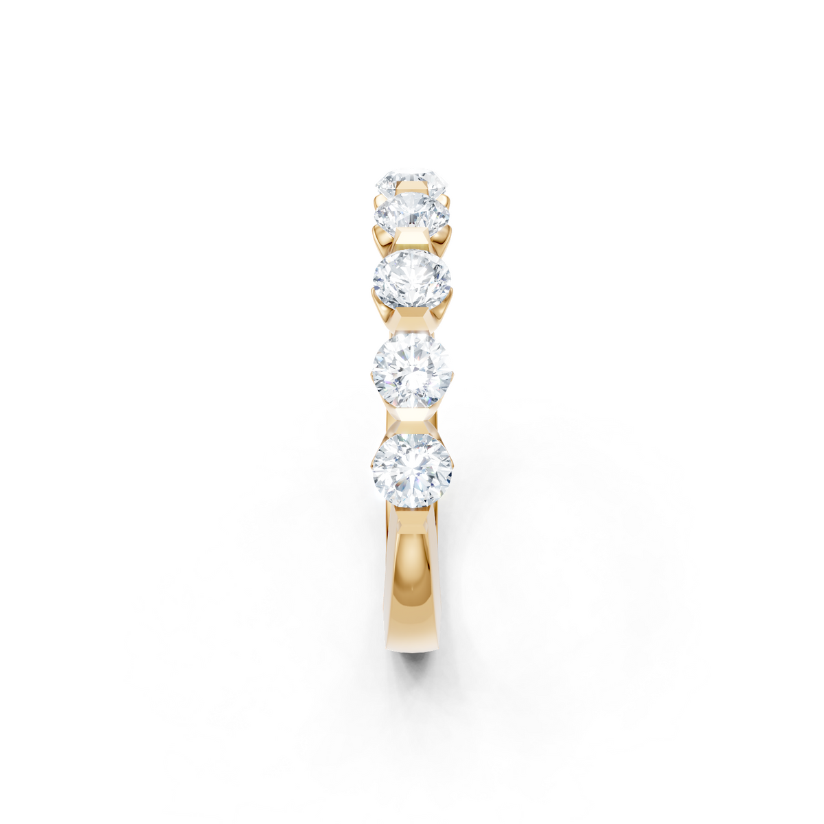 14K Yellow Gold Round Diamond Imagine Set Band