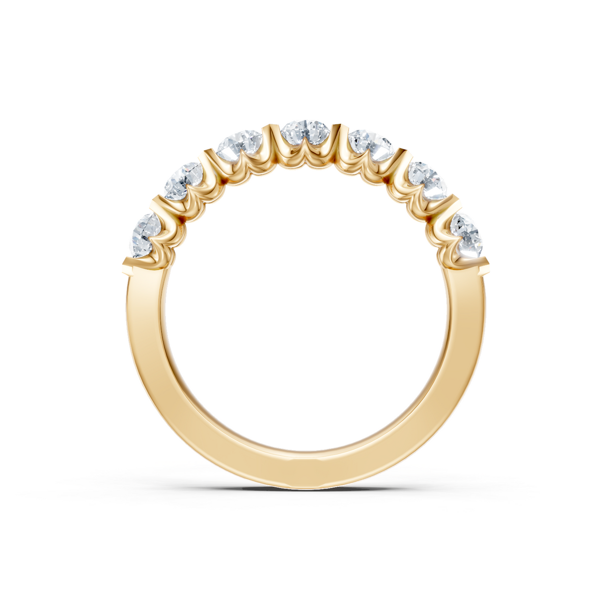14K Yellow Gold Round Diamond Imagine Set Band