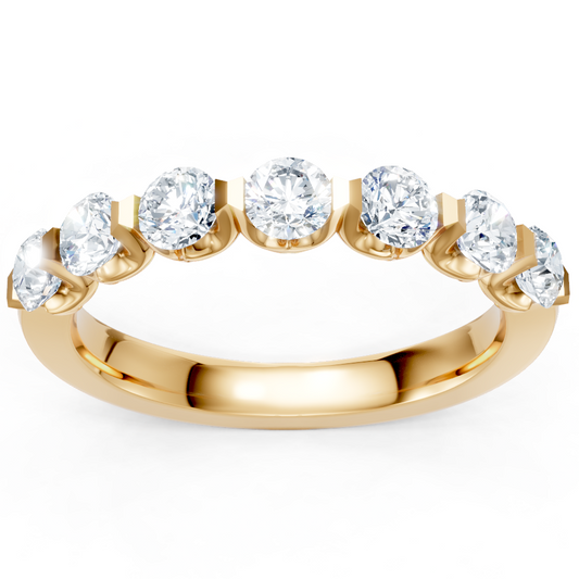 14K Yellow Gold Round Diamond Imagine Set Band