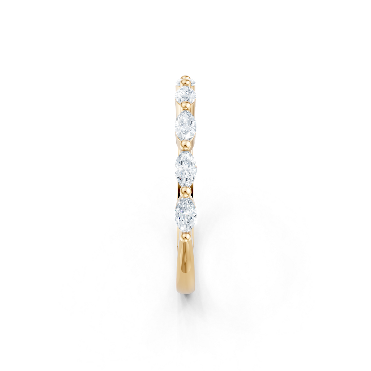 14K Yellow Gold 7 Stone Marquise Imagine Set Band