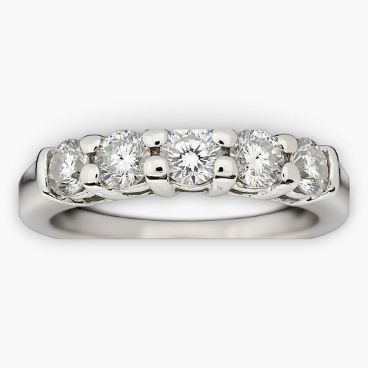 14K White Gold Round Diamond