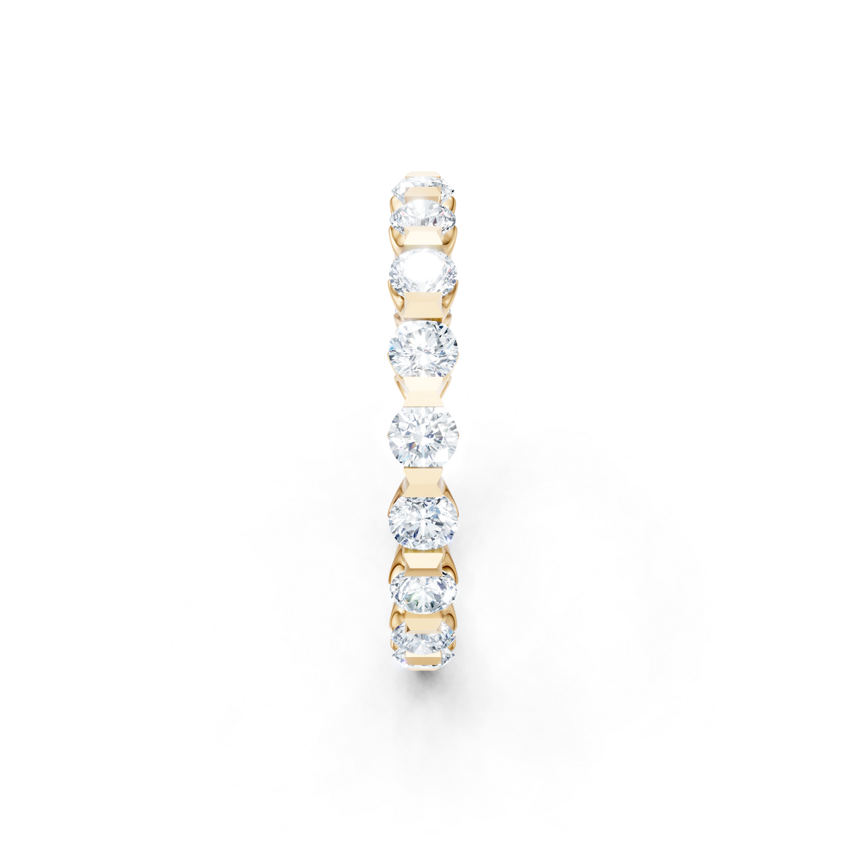 14K Yellow Gold Round Diamond Imagine Set Band