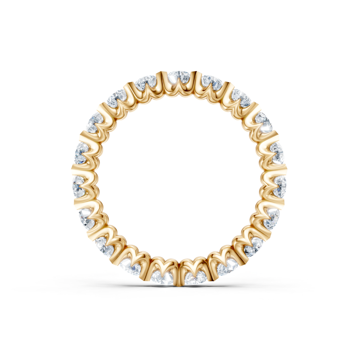 14K Yellow Gold Round Diamond Imagine Set Band