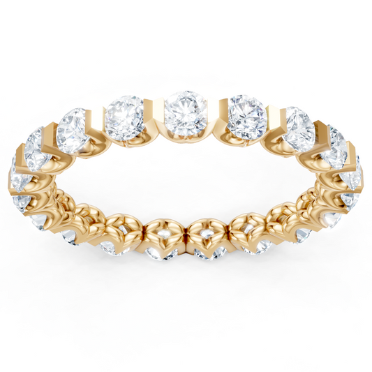 14K Yellow Gold Round Diamond Imagine Set Band