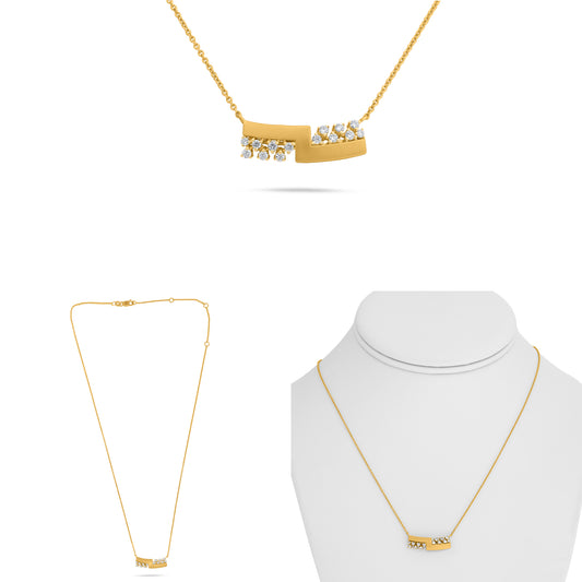 14K Yellow Gold Diamond Necklace
