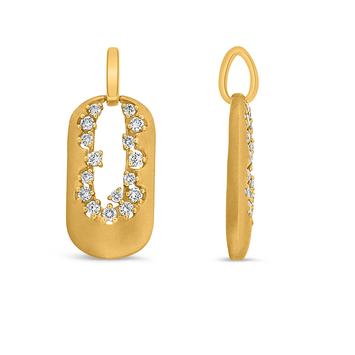 14K Yellow Gold Diamond Pendant