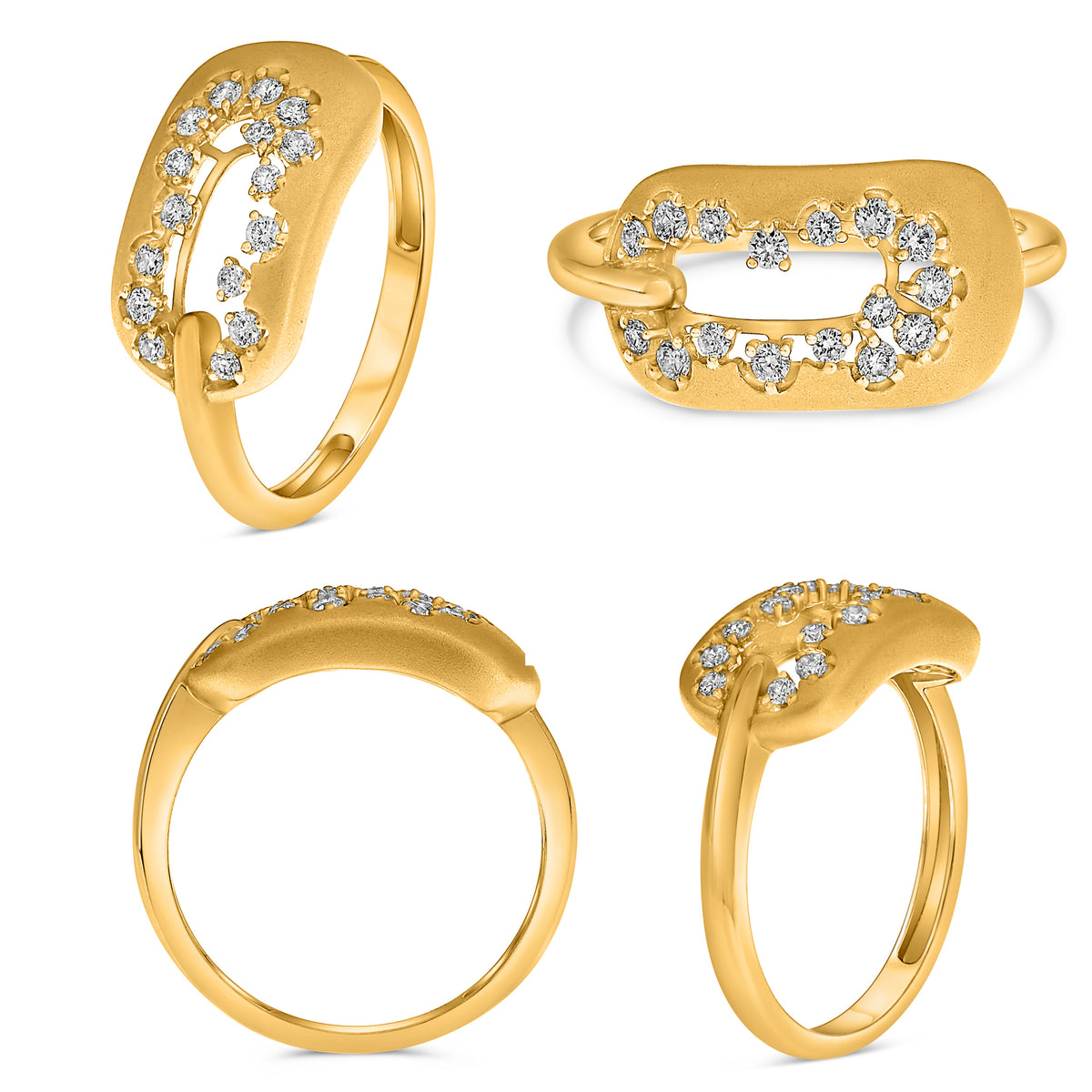 14K Yellow Gold Diamond Ring