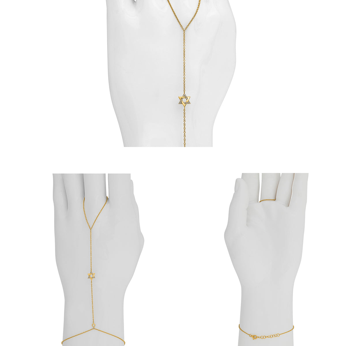 14K Yellow Gold Round Diamond Bracelet