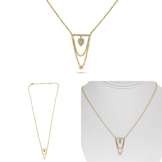 14K Yellow Gold Diamond Necklace