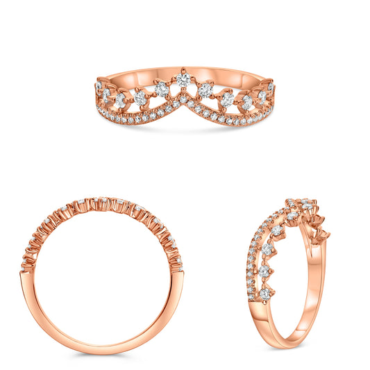 14K Rose Gold Diamond Ring