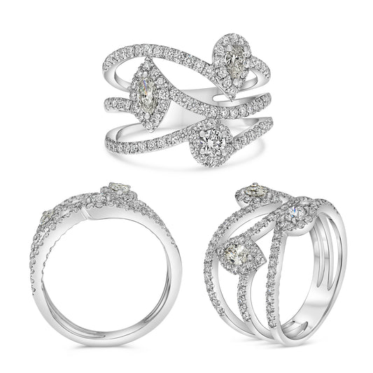 14K White Gold Diamond Ring