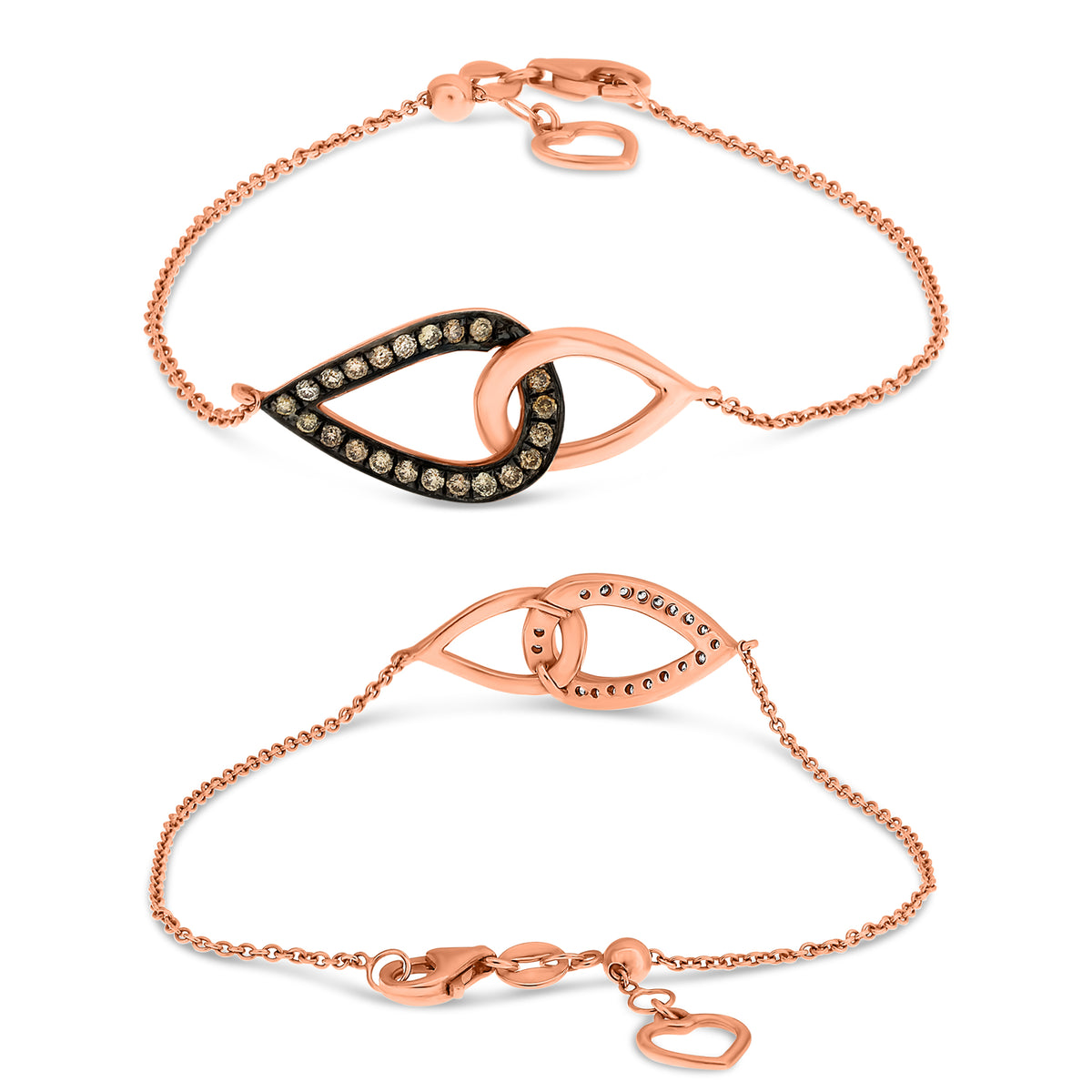 14K Rose Gold Champagne Diamond Bracelet