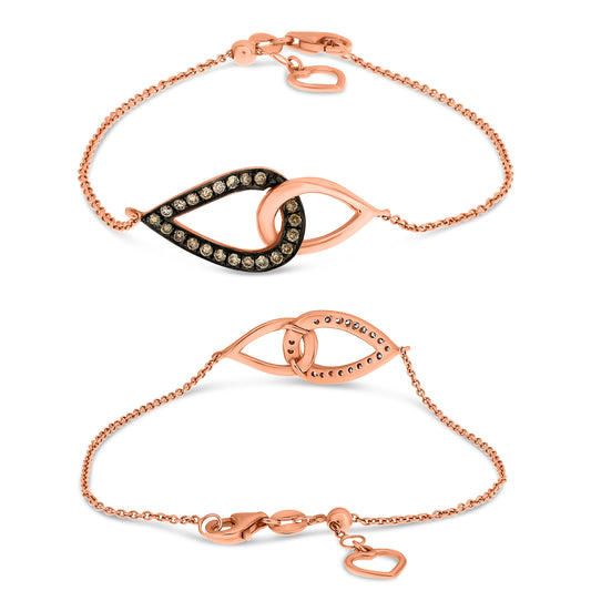 14K Rose Gold Champagne Diamond Bracelet
