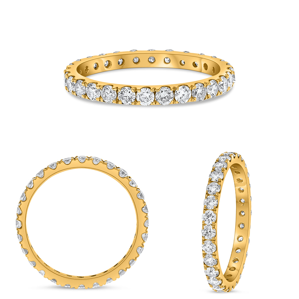 18K Rose Gold Round Diamond Ring