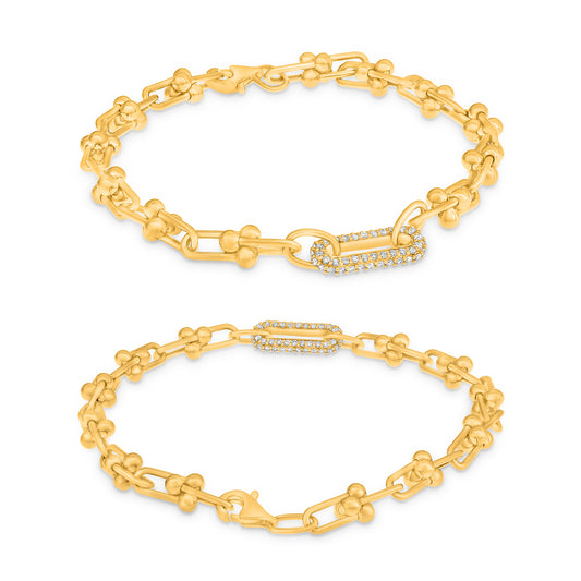 14K Yellow Gold Diamond Bracelet