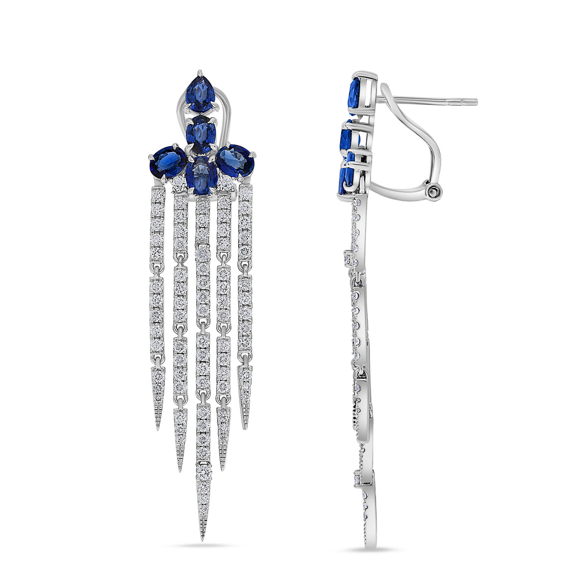 14K White Gold Sapphire Necklace