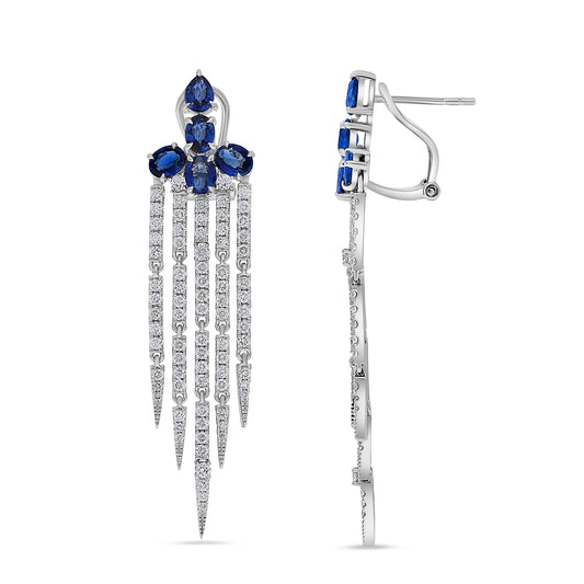 14K White Gold Sapphire Necklace