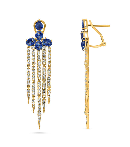14K Yellow Gold Sapphire Necklace
