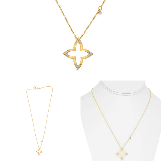 14K Yellow Gold Diamond Necklace