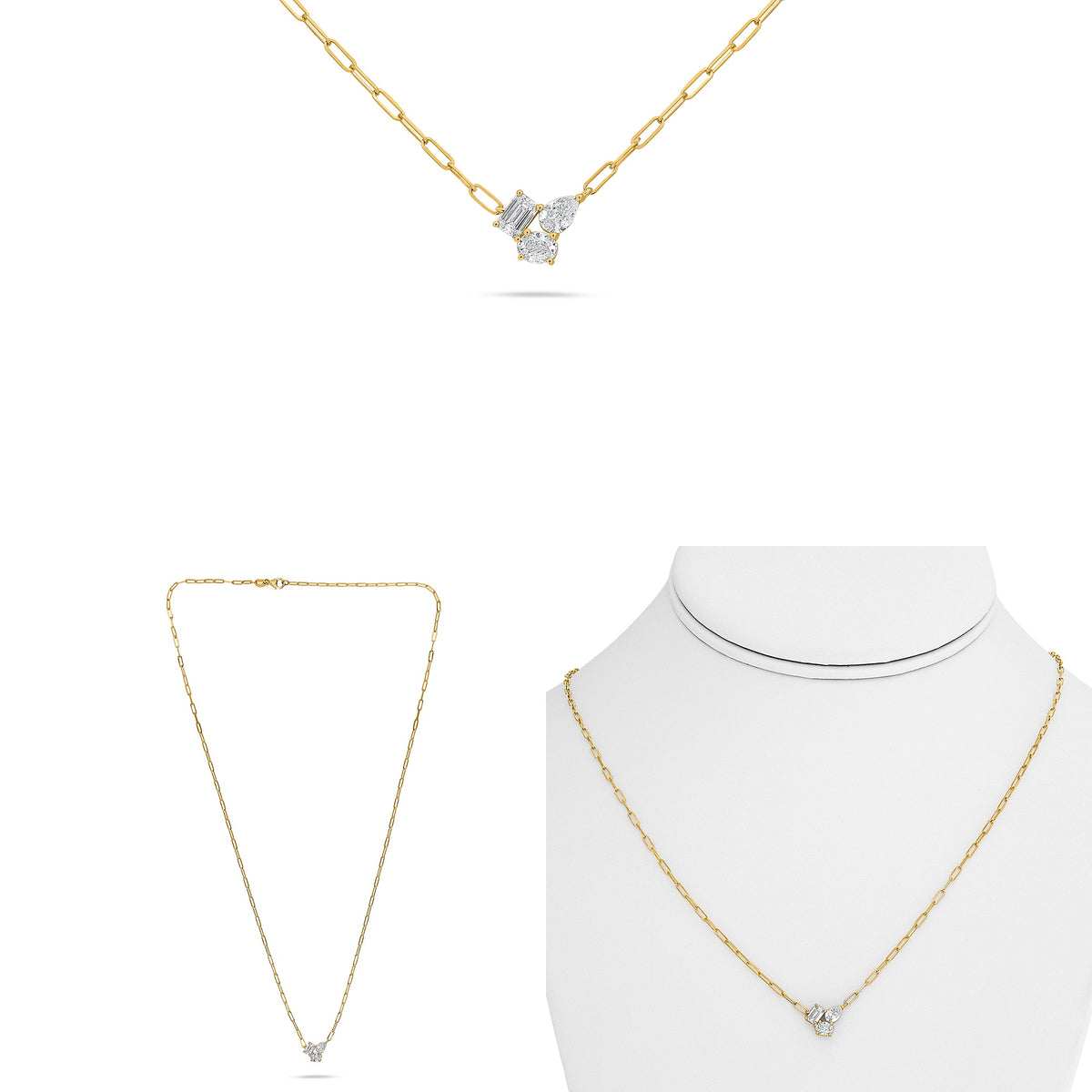 14K Yellow Gold Diamond Necklace