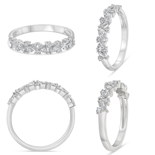 14K White Gold Marquise Diamond Ring
