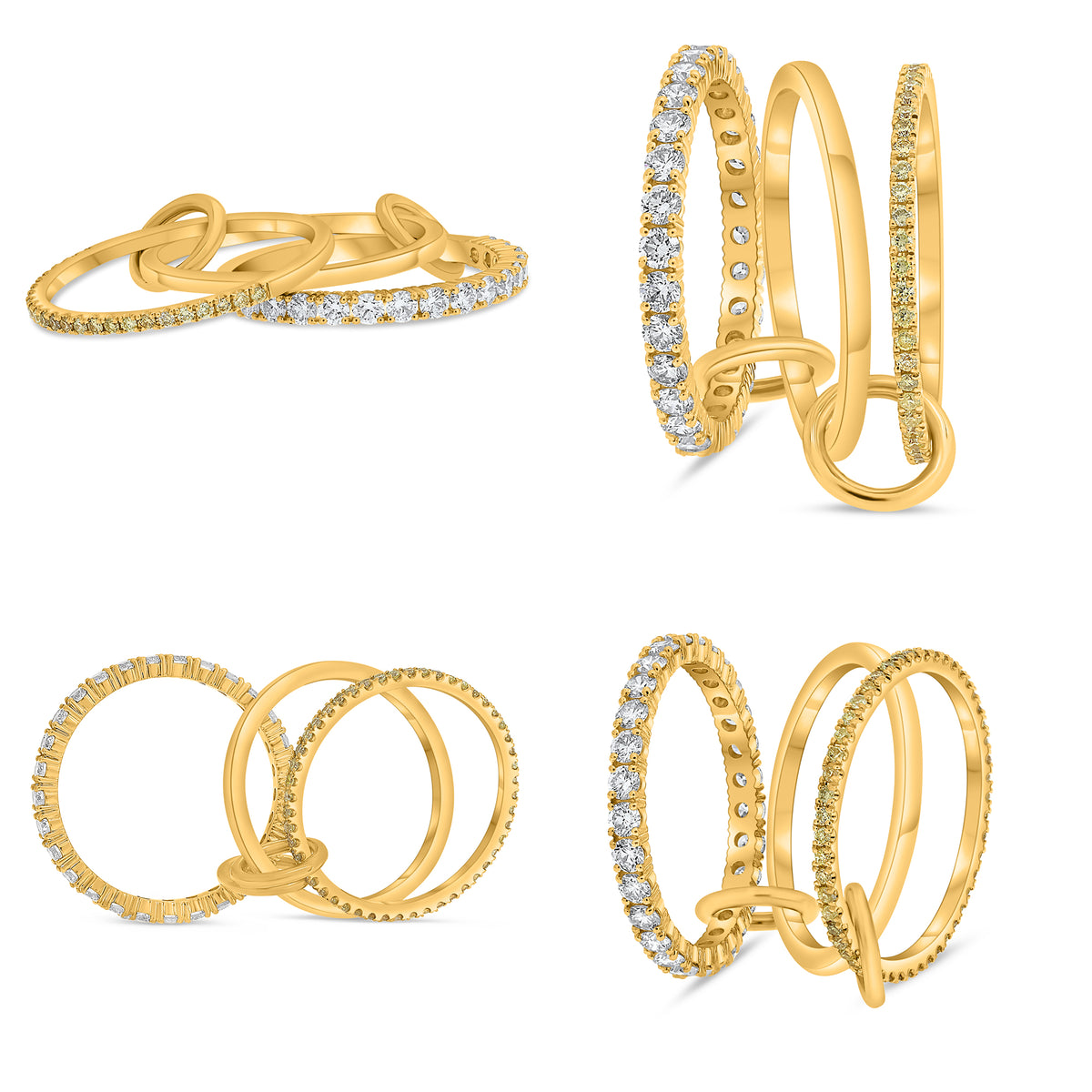 14K Yellow Gold Round Fancy Yellow Diamond Ring