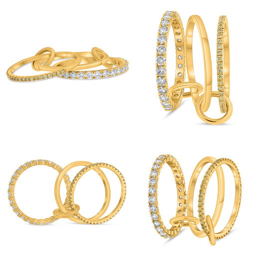 14K Yellow Gold Round Fancy Yellow Diamond Ring