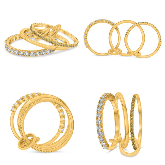 14K Yellow Gold Round Fancy Yellow Diamond Ring