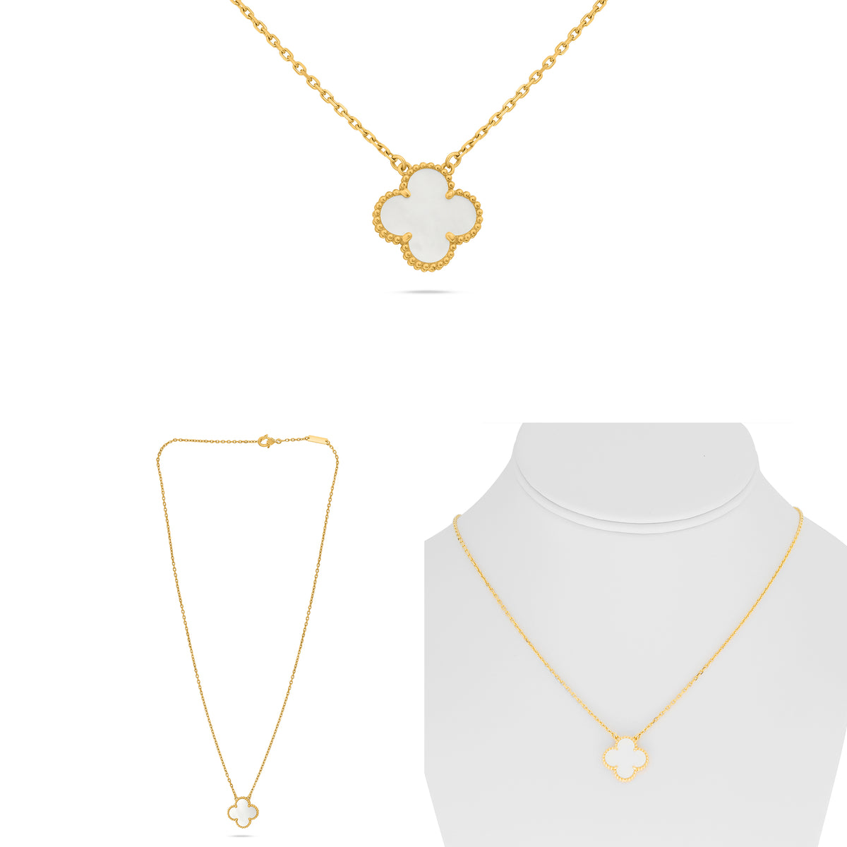 18K Yellow Gold Pearl Necklace