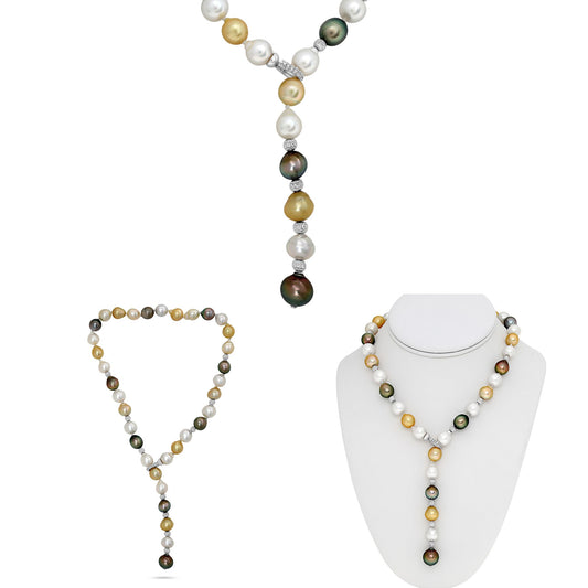 18K White Gold Pearl Necklace