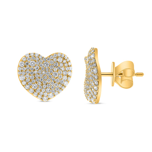 14K Yellow Gold Round Diamond Cluster Ring