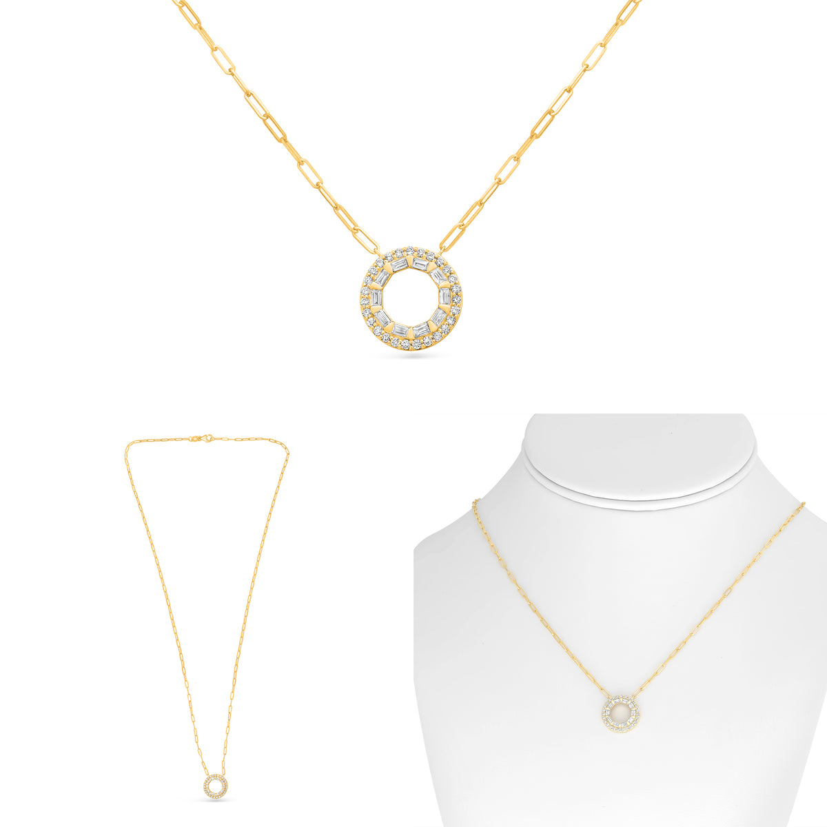 14K Yellow Gold Diamond Necklace