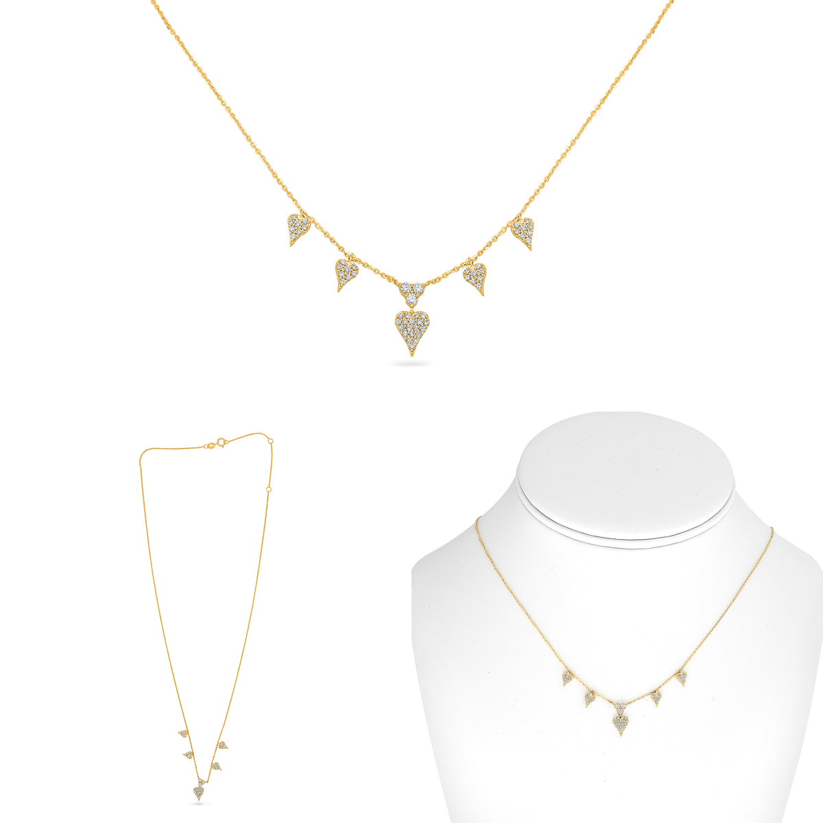 14K Yellow Gold Diamond Necklace