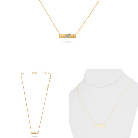 14K Yellow Gold Diamond Necklace