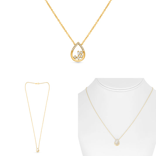 14K Yellow Gold Diamond Necklace