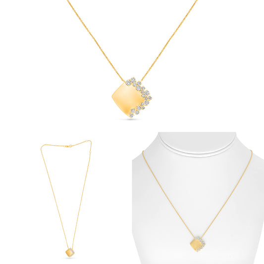 14K Yellow Gold Diamond Necklace
