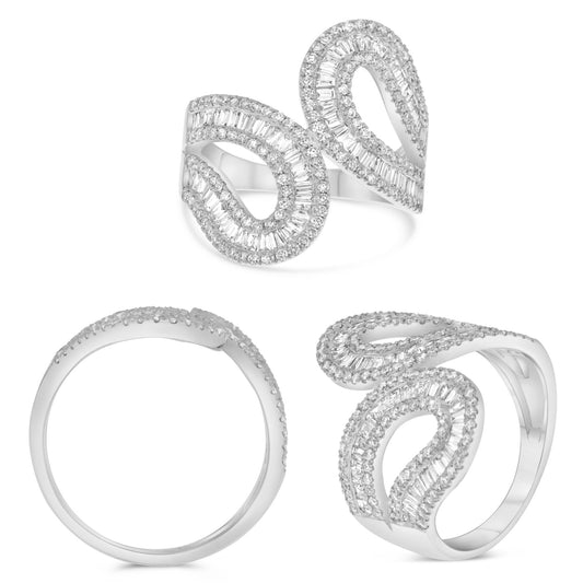 14K Yellow Gold Baguette Diamond Ring