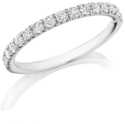 White gold contoured pave diamond curved wedding band